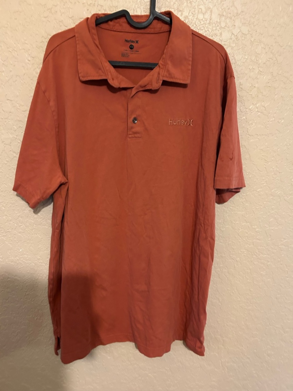 Hurley Men’s Rust Orange Polo Shirt